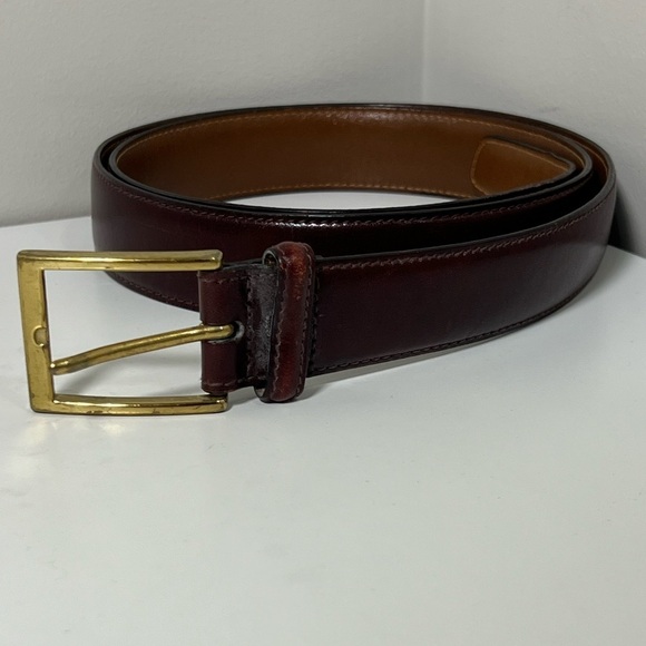Brooks Brothers Size 40 Made in USA Genuine Leather Full Grain Brown Belt EUC - Picture 1 of 12